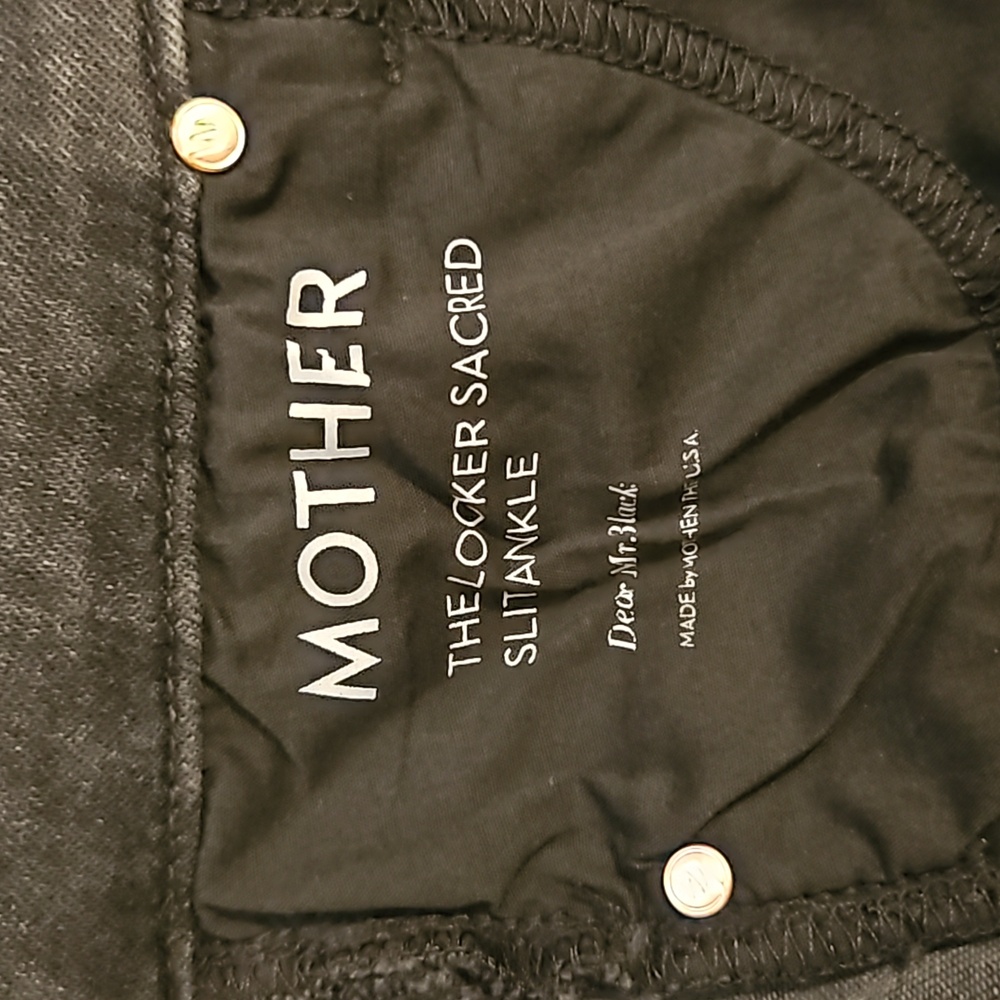 NEW! Mother Denim The Looker Sacred Slit Ankle Jeans Dear Mr. Black Size 25 - Picture 11 of 14